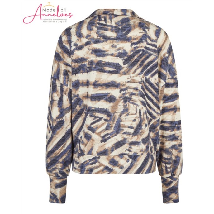 Barbara Lebek shirt 15944062 531 v-hals kraag